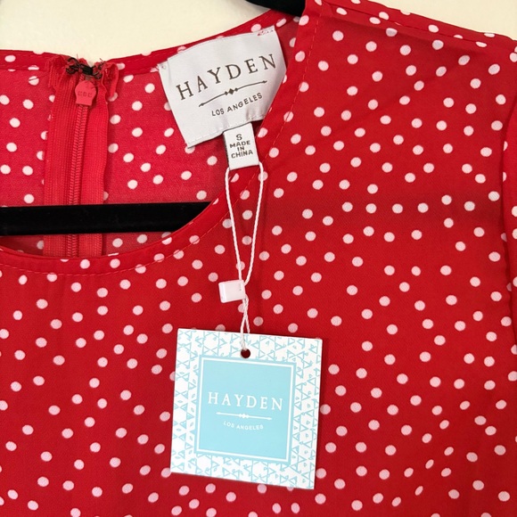 Hayden Red White Polka Dot Romper Size Small NWT - Picture 12 of 12